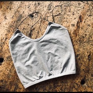 Free People Intimate Grey Cropped Tank